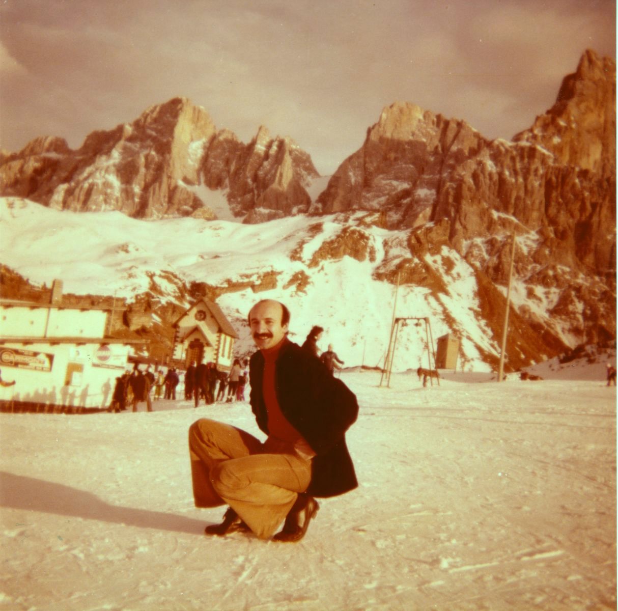 Valentino a Passo Rolle 1975