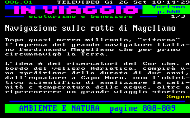 MAGELLANO Televideo RAI